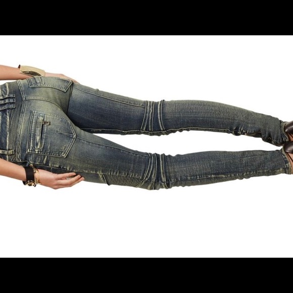 Balmain Moto-style distressed skinny jeans - Picture 2 of 6